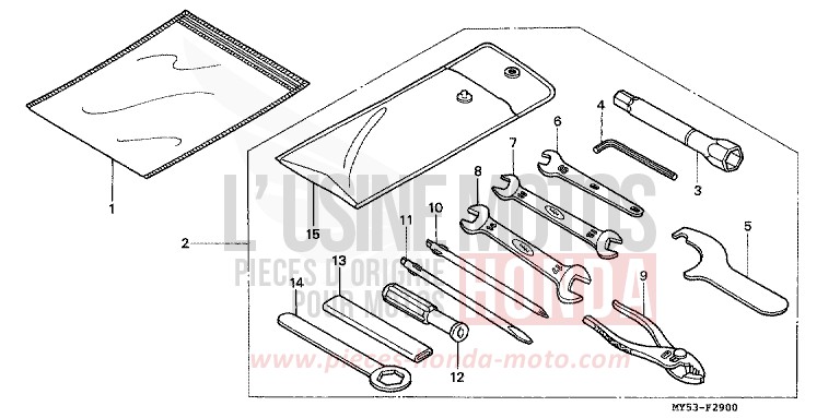 WERKZEUGE von CB1300 Super Bold'or ABS SCHWARZ (NH1) von 1994